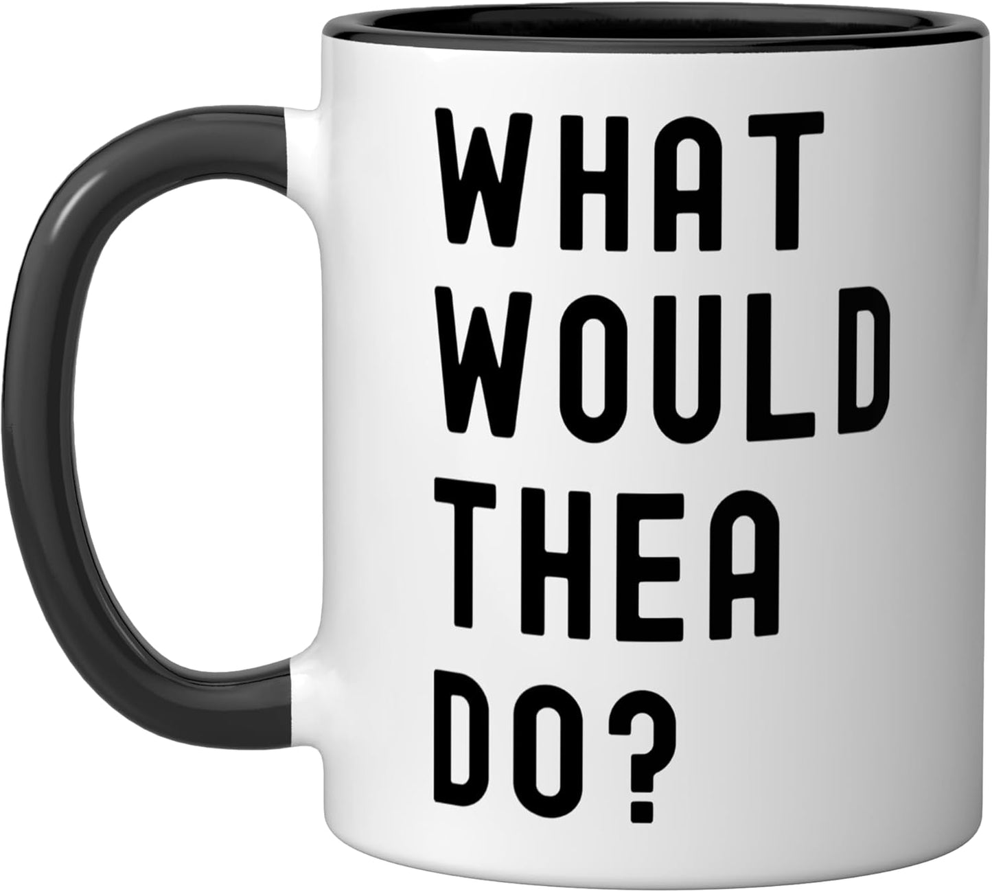 Taza cerámica What Would Thea Do? Negro/Blanco