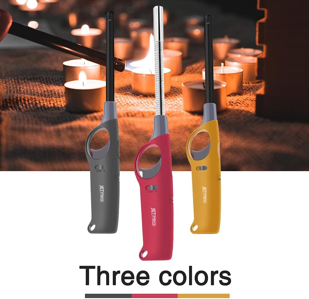 Encendedor de antorcha recargable multiusos sin butano con tanque visible
