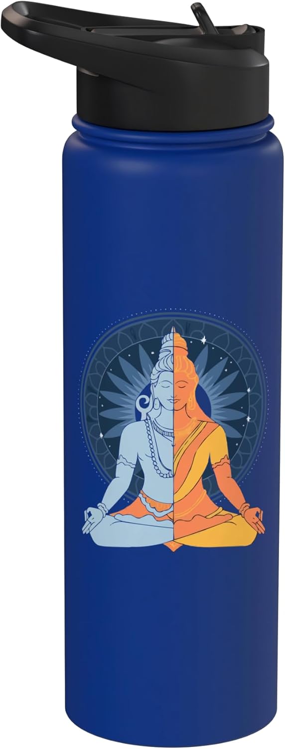 Botella de agua aislada de acero inoxidable Lord Shiva Maha Shivratri