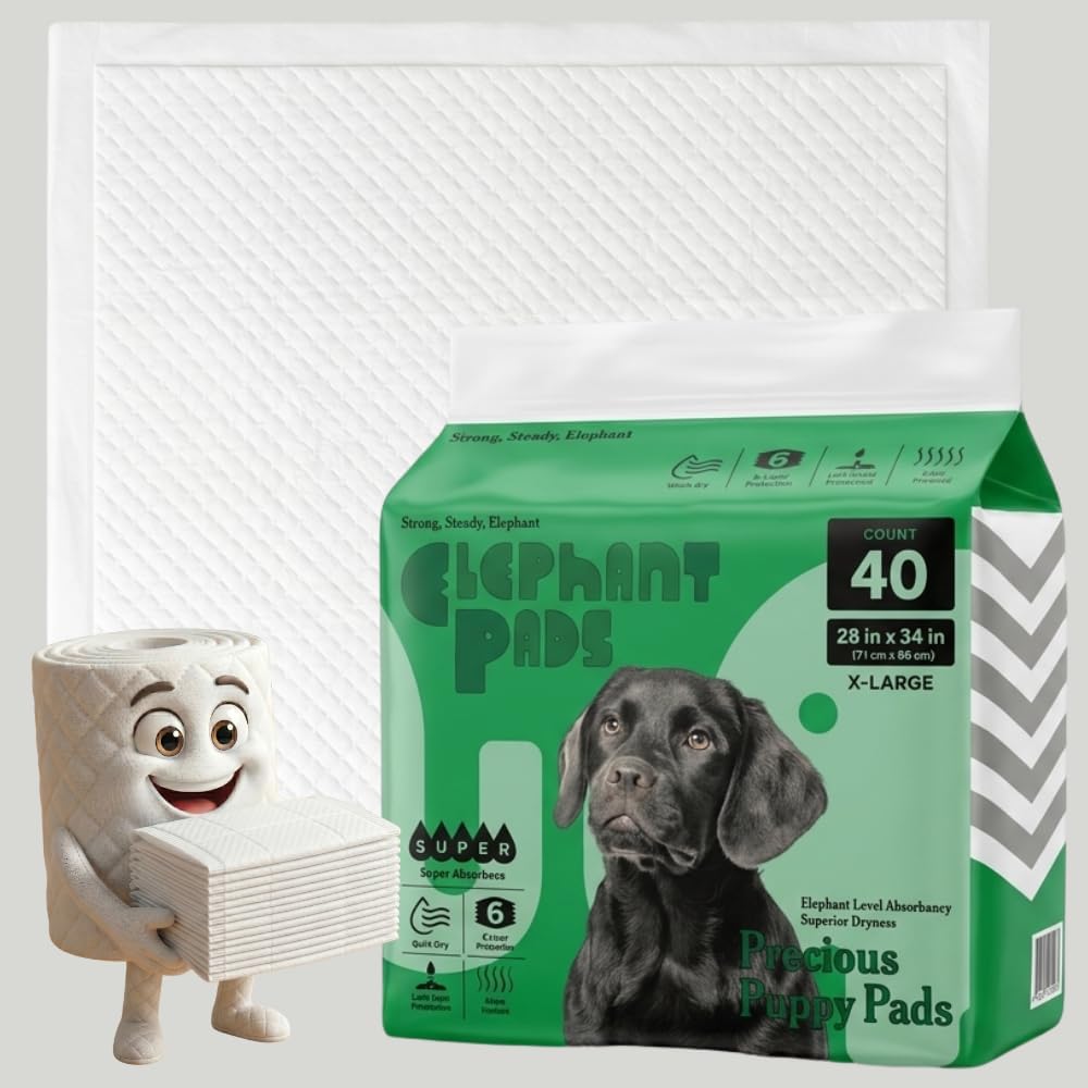Almohadillas secado rápido perro 28x34pulg 40uds blancas