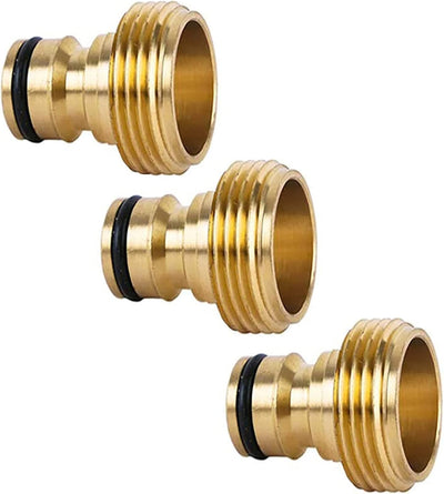 Manguera jardín conector rápido adaptador macho latón 3/4pulg