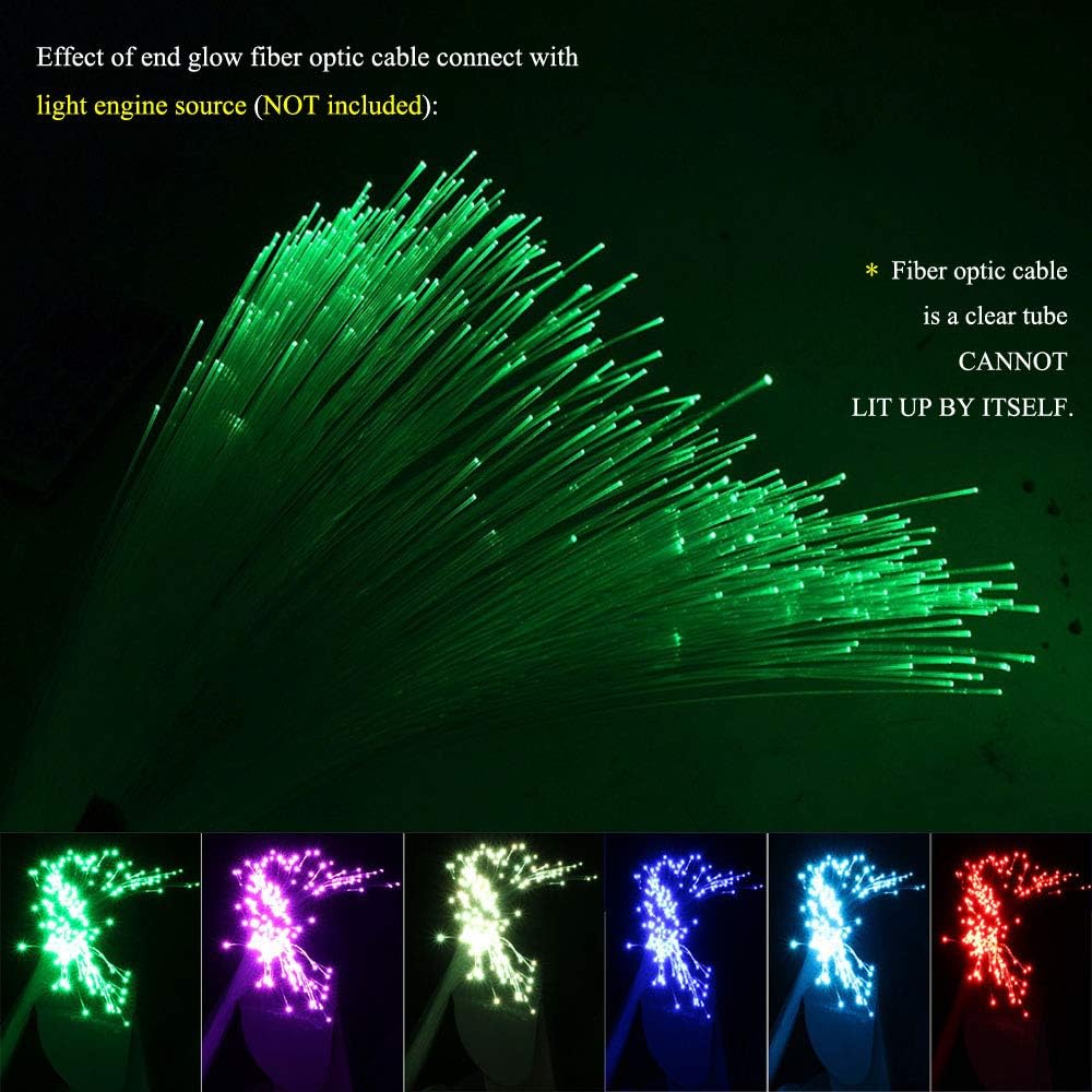 Cable optico PMMA 164pies para iluminacion estrellas