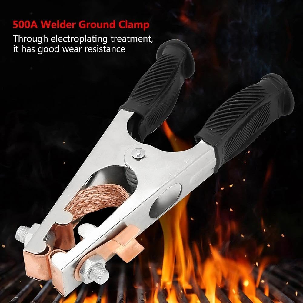 Abrazadera tierra soldadura 500A galvanizada cobre