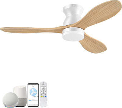 Ventilador techo 42pulg control remoto luces WIFI Alexa