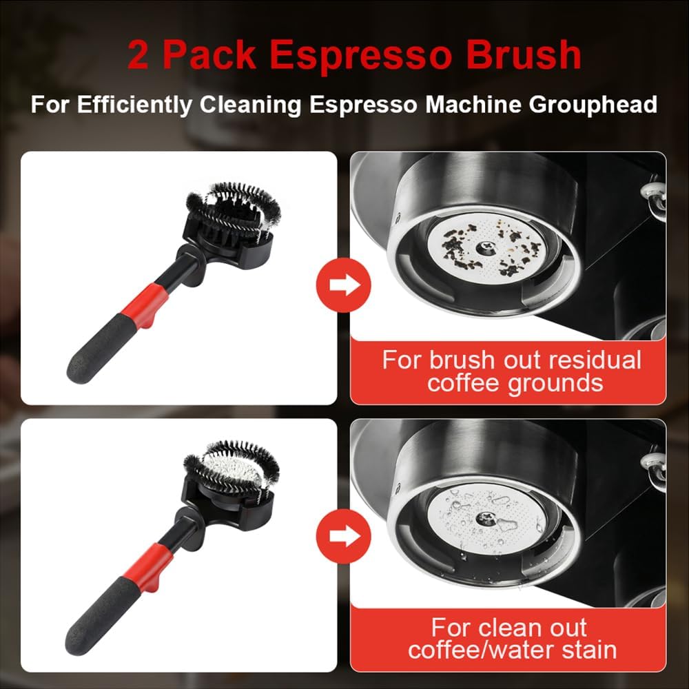 Cepillo limpieza cafetera exprés set 2