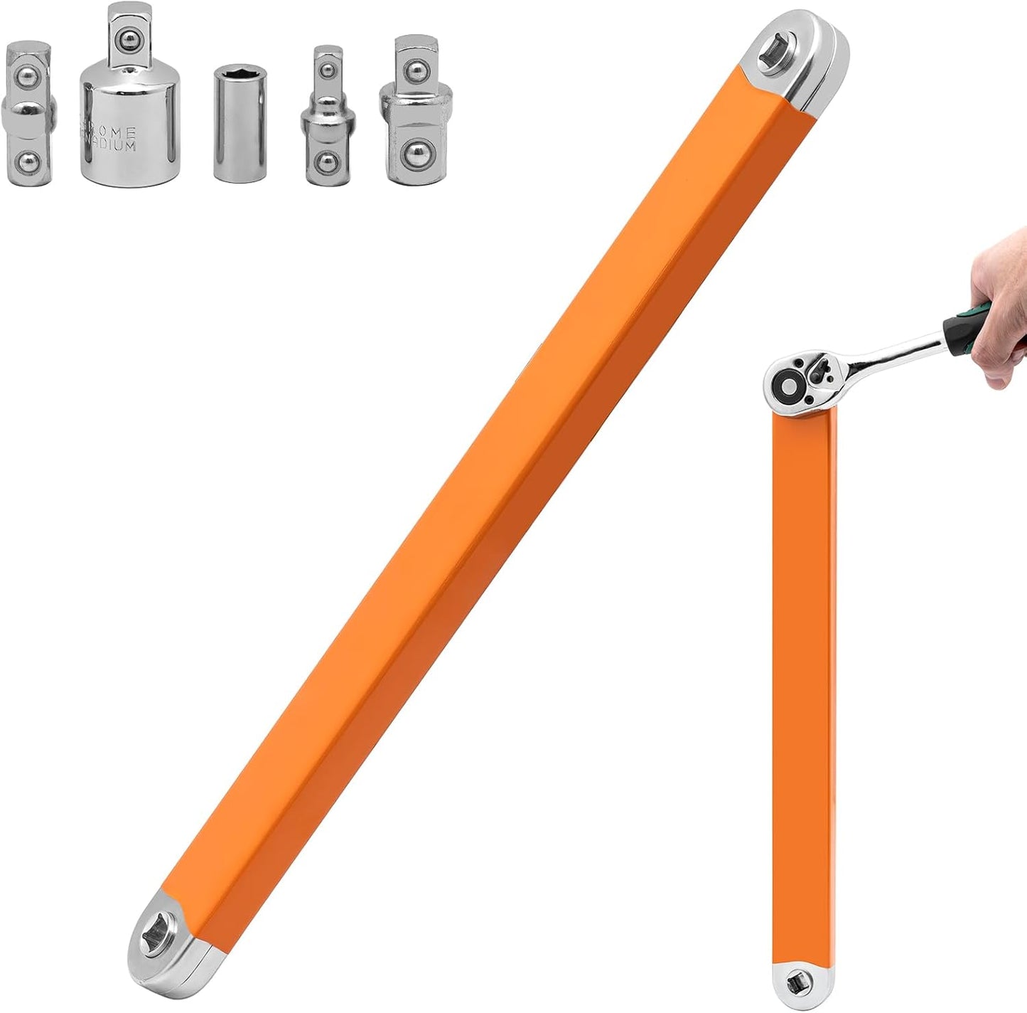 Llave extensión compensada impacto 3/8 pulg con adaptadores