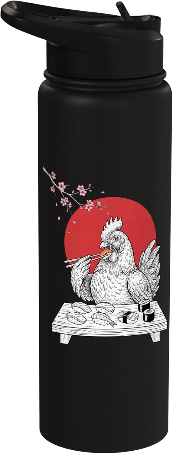 Botella de agua acero inoxidable kawaii anime comida japonesa vintage