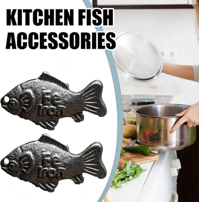 Juego de herramientas de cocina Lucky Iron Fish Cook's (plata, paquete de 2)