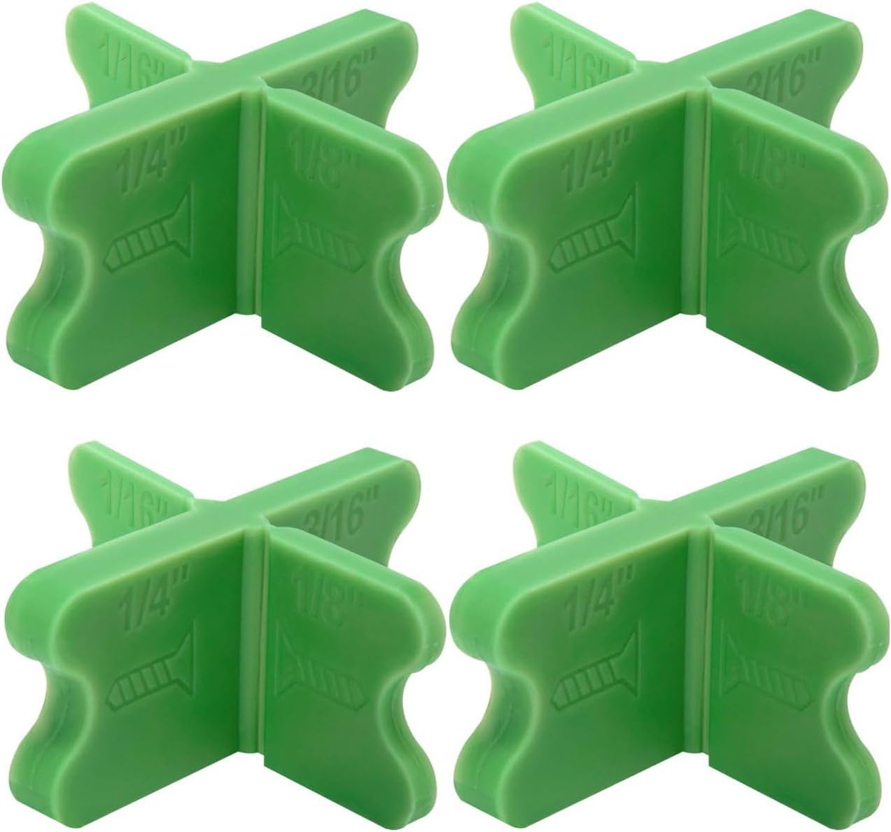 Set 4 Pzas Herramienta Espaciador Madera 1/16-1/4 Pulg