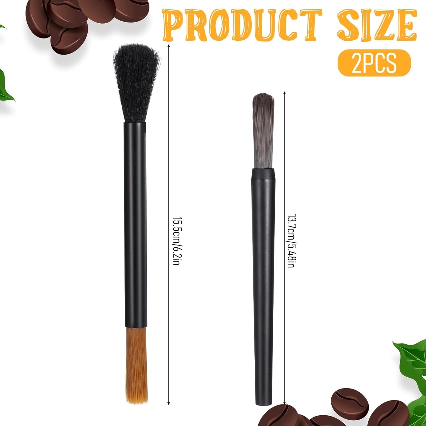 Cepillo limpieza molinillo café 2 pzas para barista