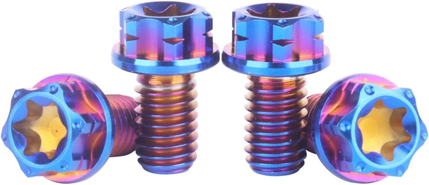 Tuerca de titanio M6x10mm con cabeza torx 4 pzas