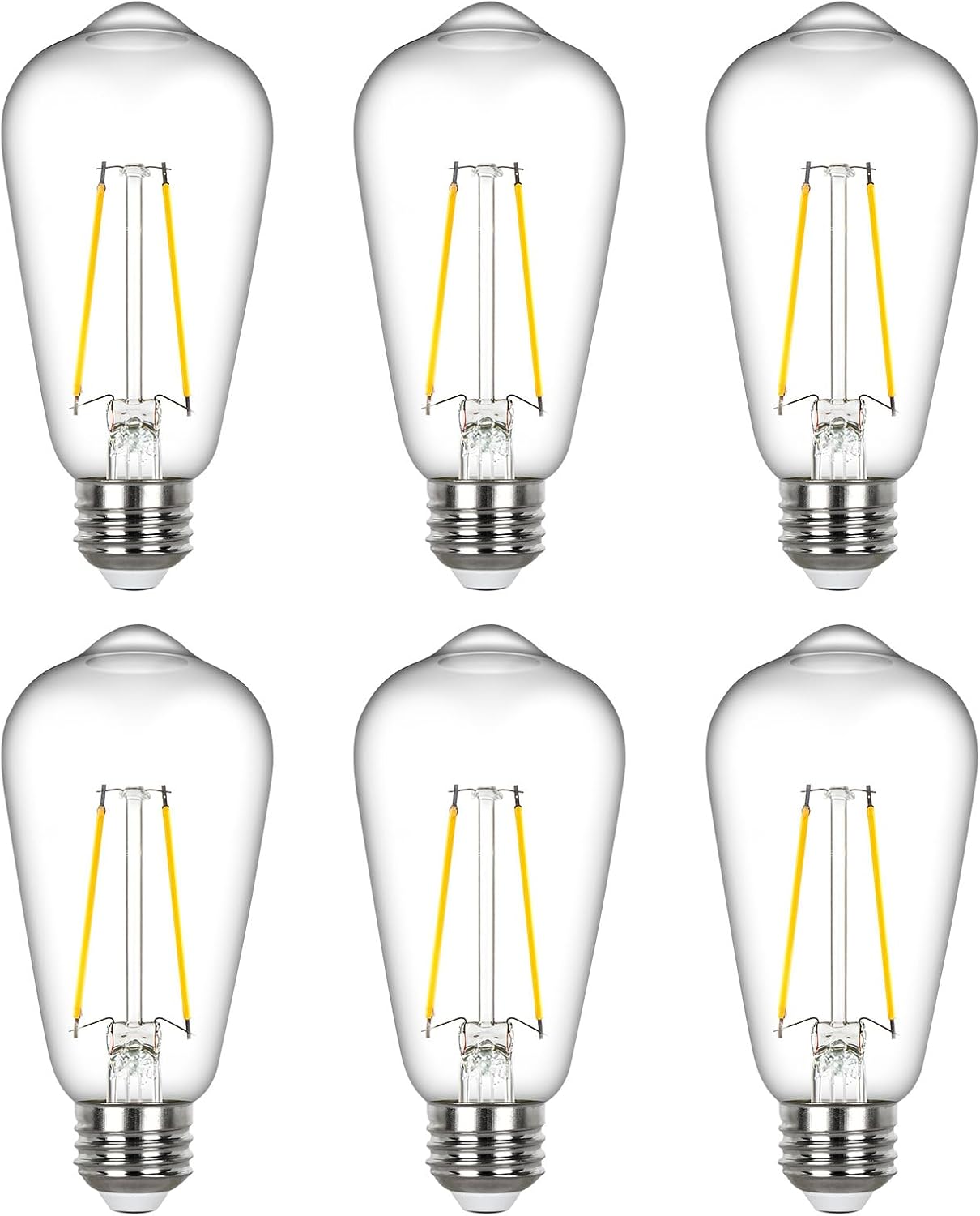 Bombilla LED E26 regulable vintage 2700K 700lm pack 6