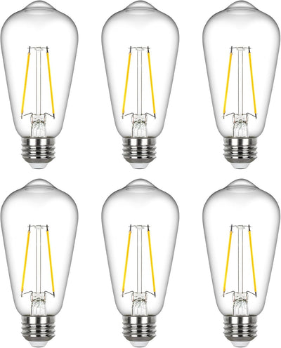 Bombilla LED E26 regulable vintage 2700K 700lm pack 6