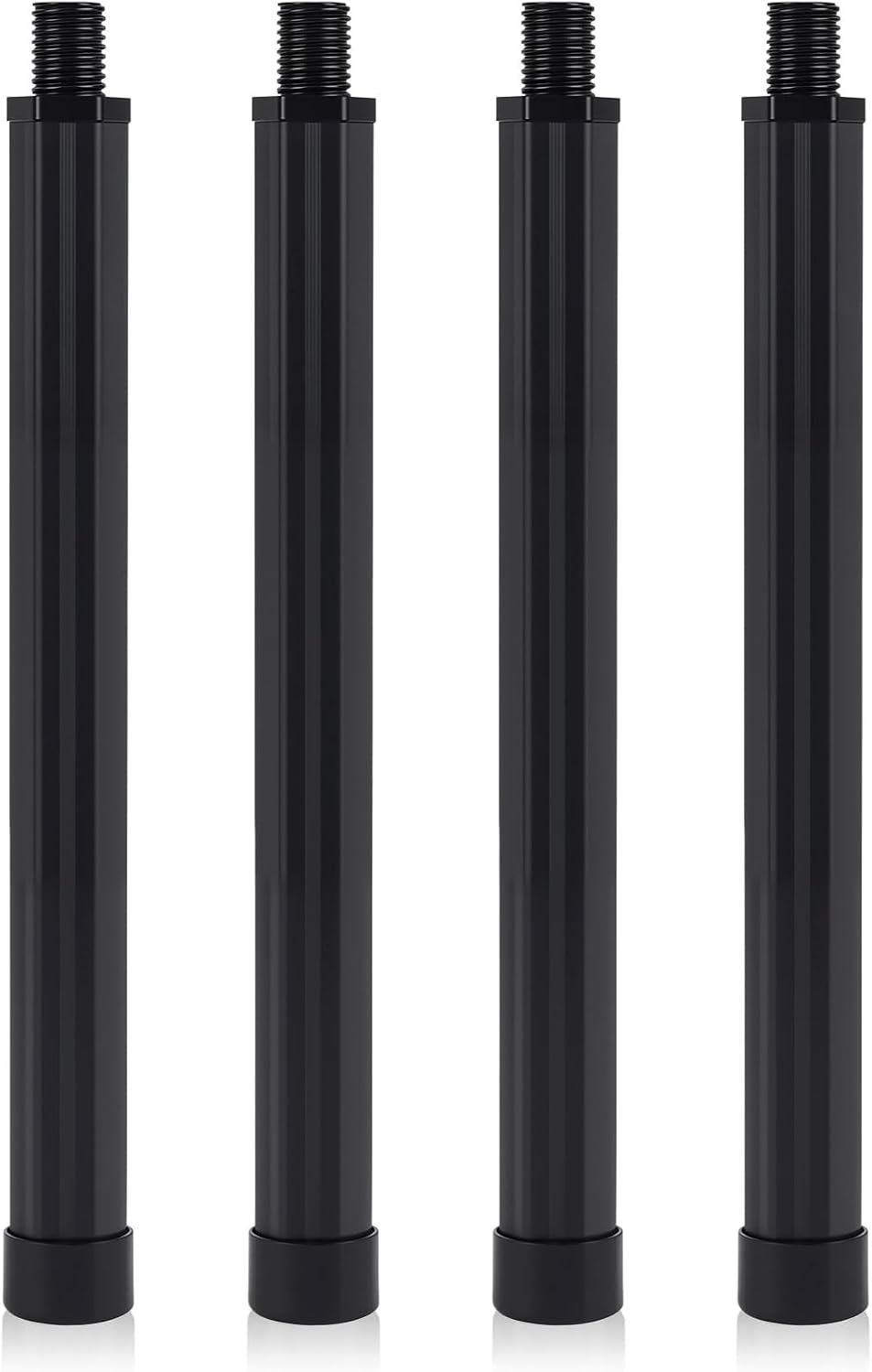 Set 4 Patas Plegables Mesa Campamento Aluminio 14-30pulg Negro