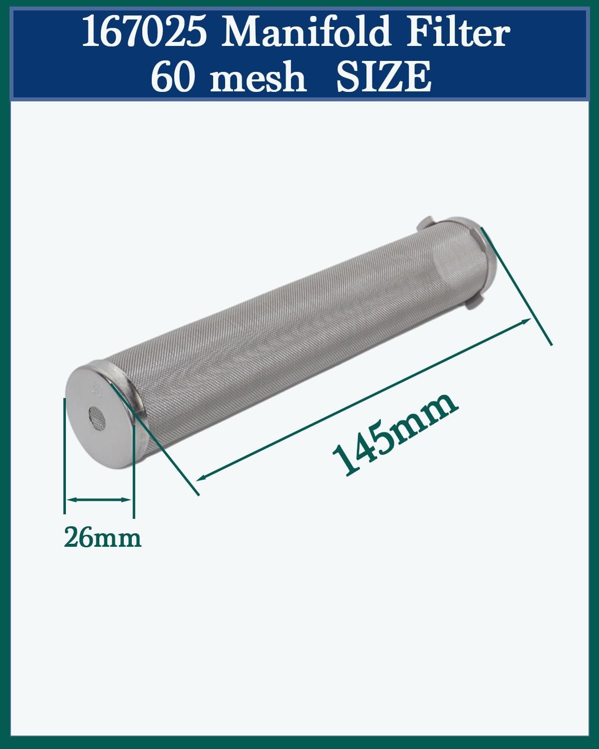 Filtro colector malla sin aire pack 8 comp Graco