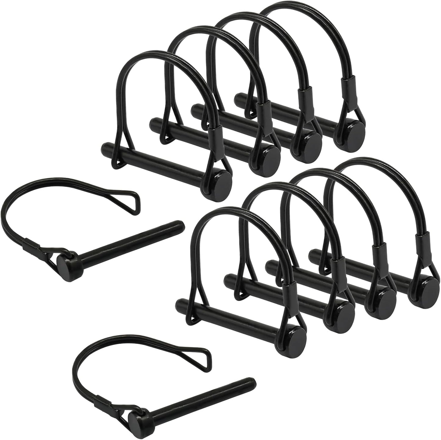 Pasadores bloqueo negro 1/4x2 pulg resistentes tractor