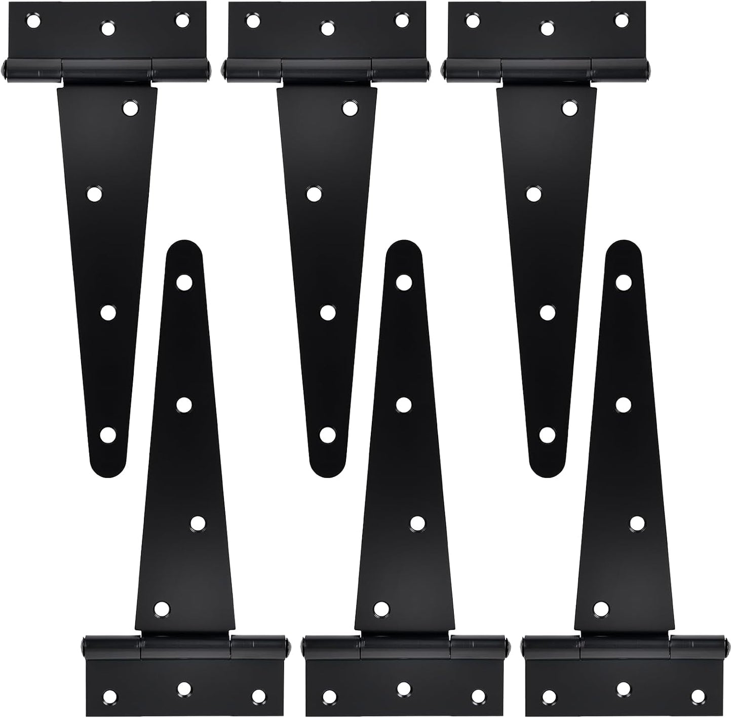 Bisagras en T de 8pulg para puerta madera al aire libre negras