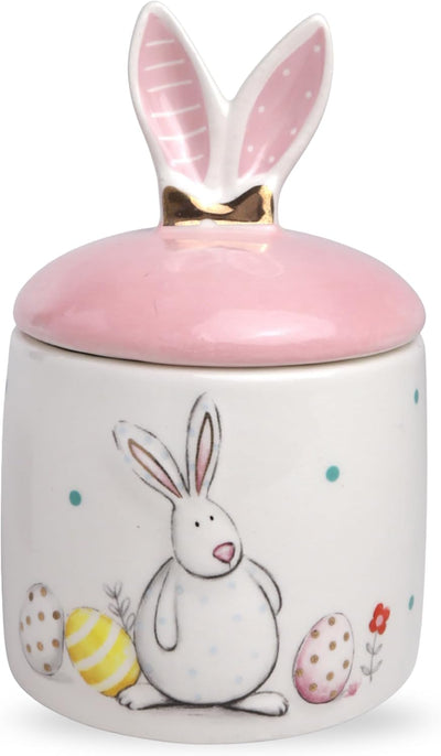 Recipiente cerámica Pascua decoración cocina granja 7.75pulg