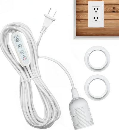 Cable tela para lámpara colgante 15ft con interruptor temporizador