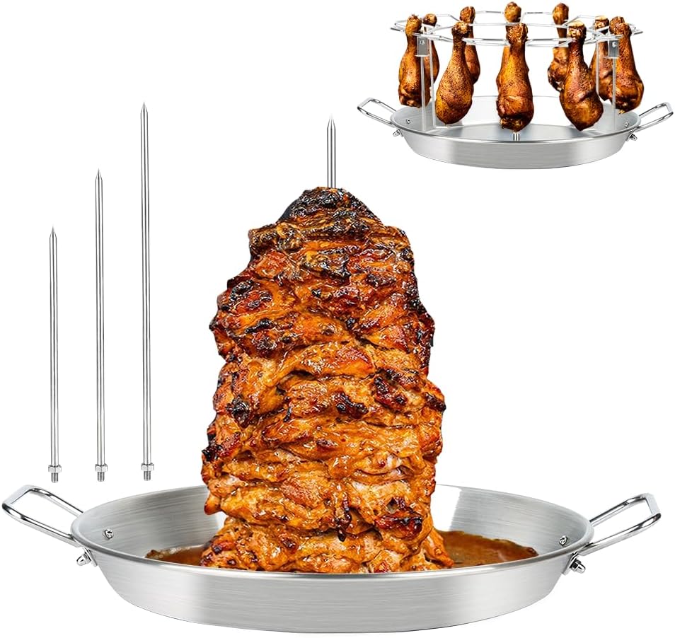 Brocheta vertical acero inox 13pulg para horno y parrilla