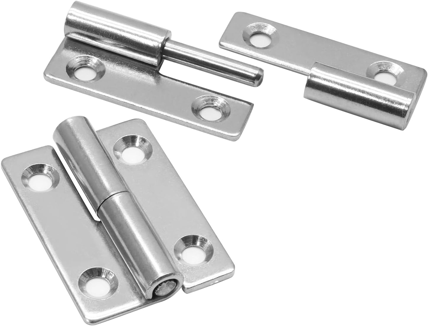 4 Bisagras Acero Inox Desmontables 2pulg