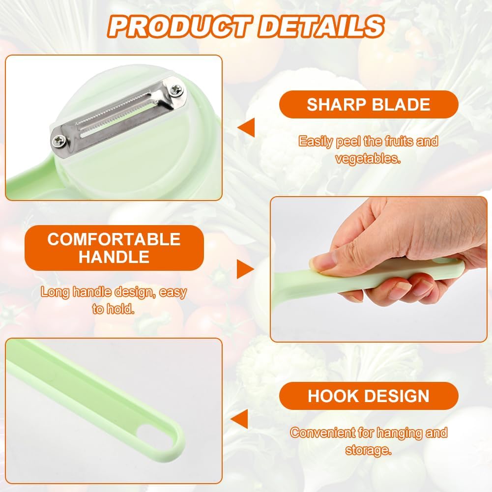 Pelador de frutas y verduras con cubo de almacenamiento multifuncional