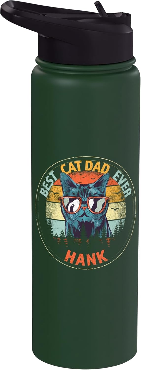 Botella de agua aislada de acero inoxidable con nombre personalizado
