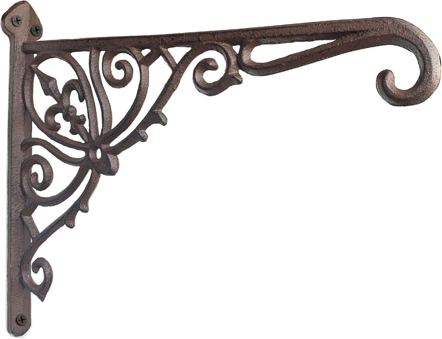 Soporte gancho hierro fundido 12pulg para pared