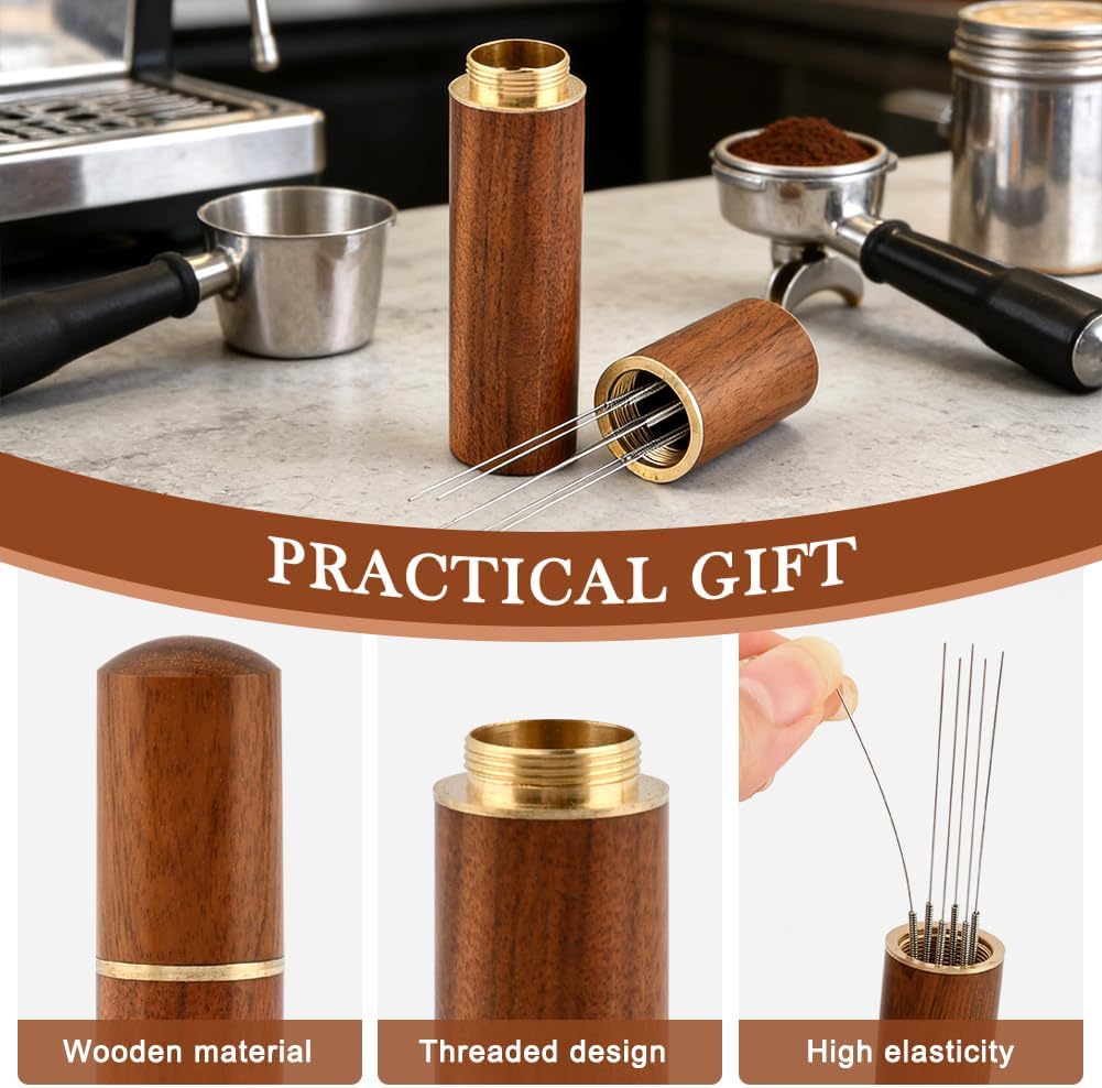 Agitador espresso 6 agujas acero inox para hogar cocina