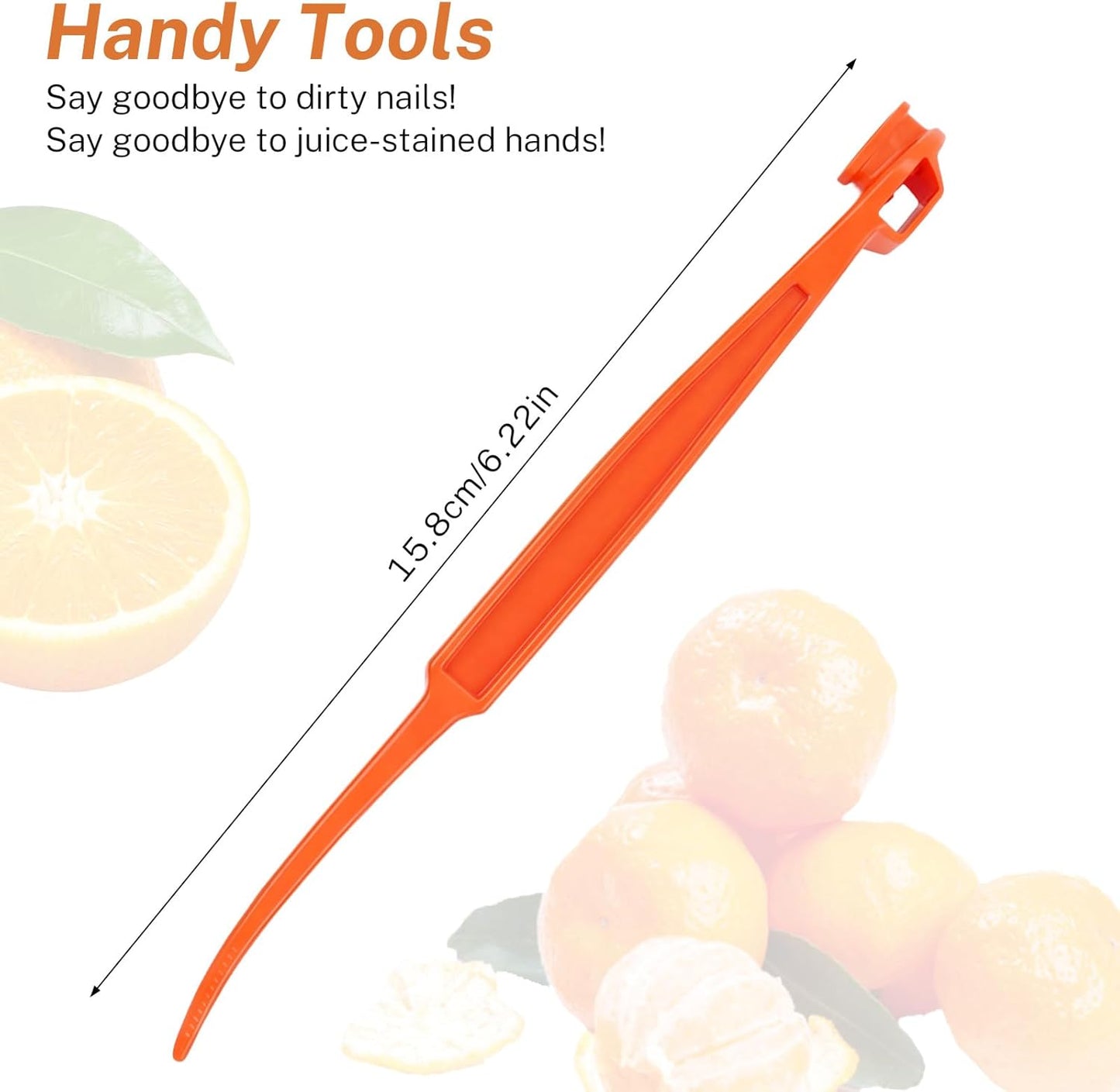 Herramientas de plástico para pelar naranjas y cítricos con mango ergonómico