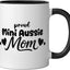 Taza cerámica para amante del perro Miniature American Shepherd negro/blanco