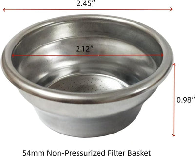 Cesta filtro acero inox 2.126pulg 0.35oz para espresso