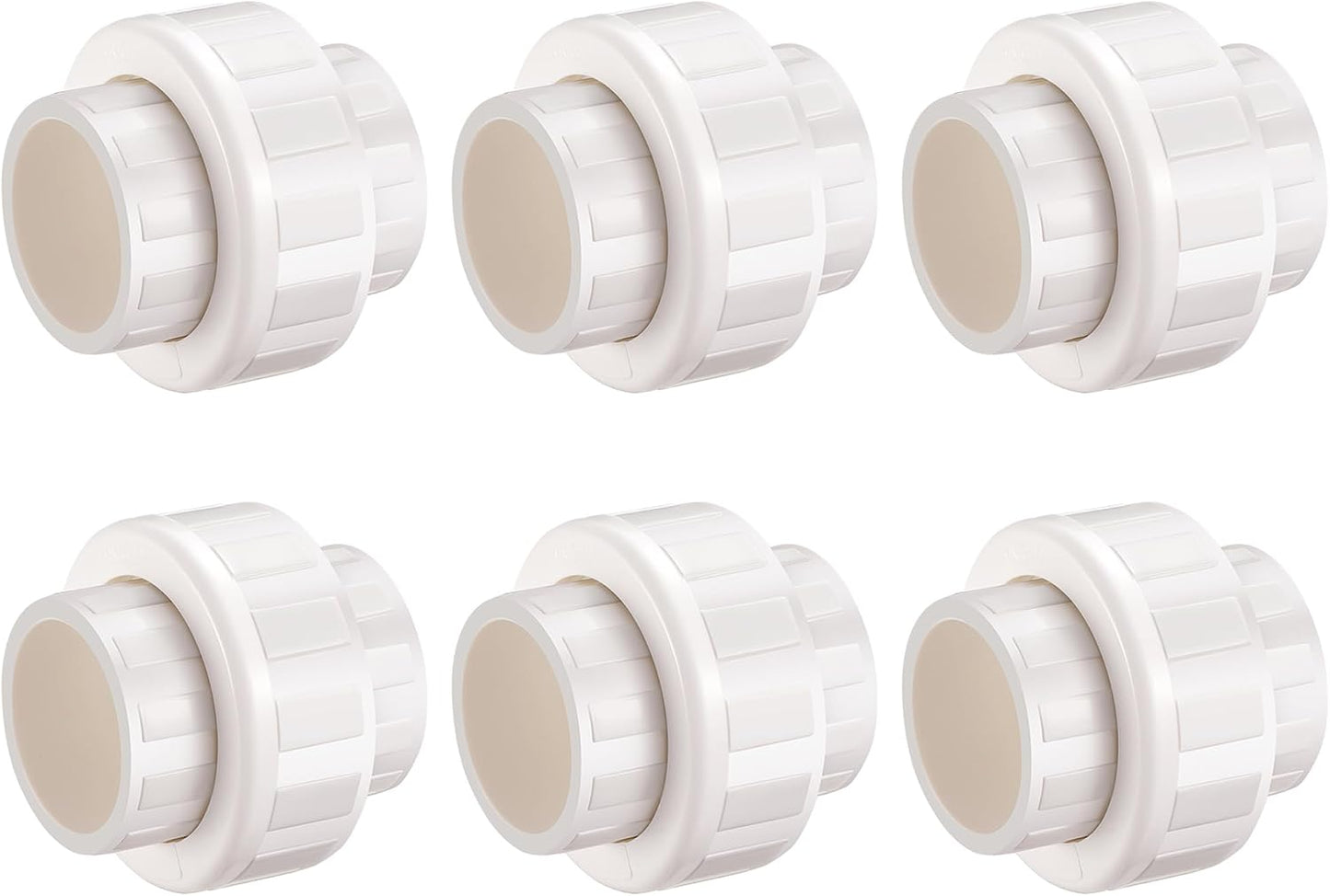 Set 6 uniones tubería 2pulg Schedule 40 PVC