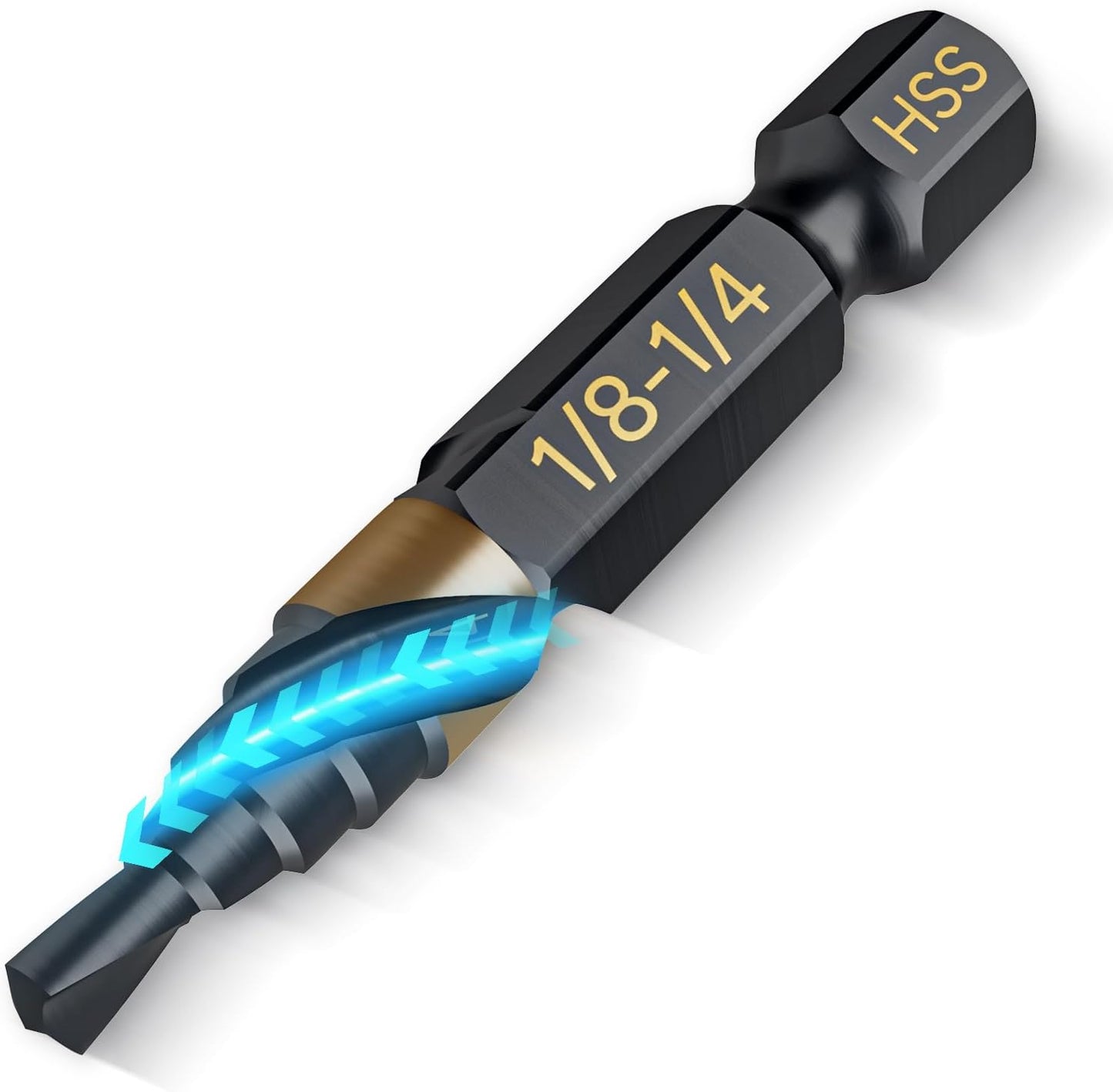 Broca paso 1/4pulg acero alta vel. para metal madera