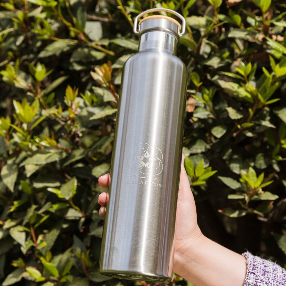 Botella agua acero inox 1L con frecuencias cuánticas