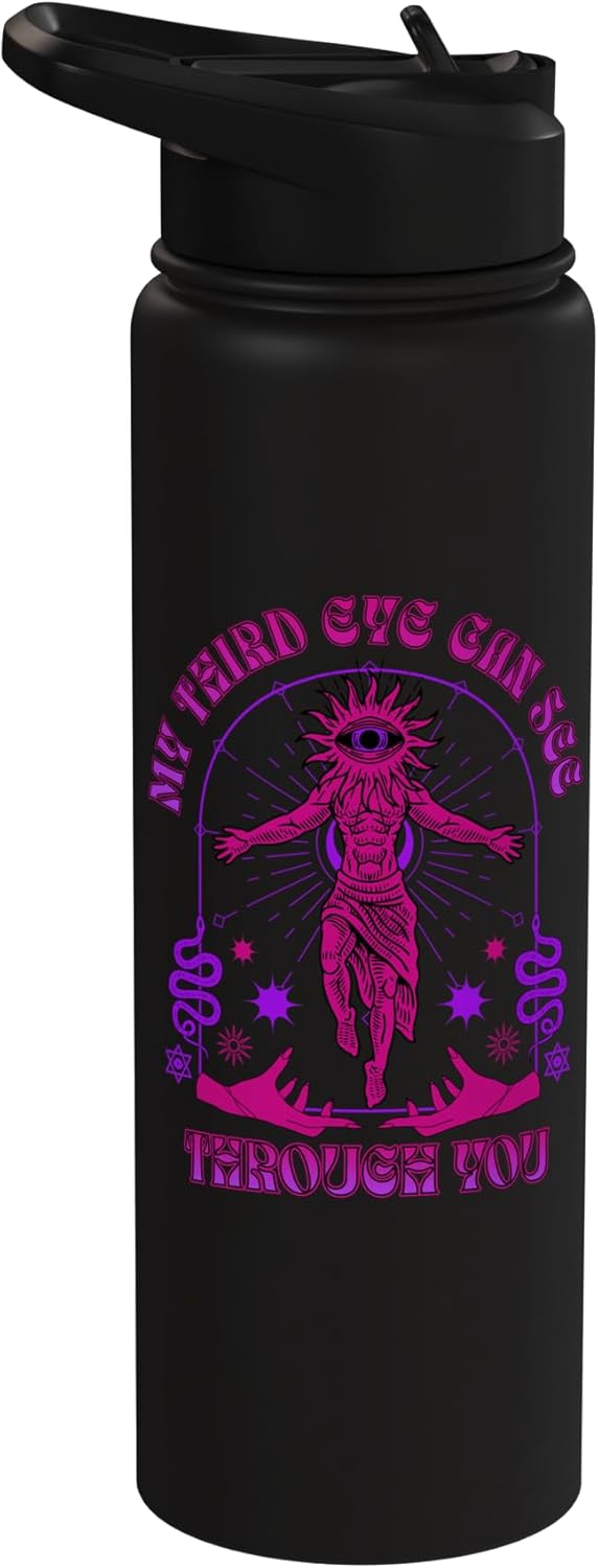 Botella de agua aislada de acero inoxidable con humor espiritual