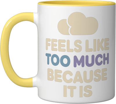 Taza Cerámica para Sensibles Empatía Amarillo/Blanco