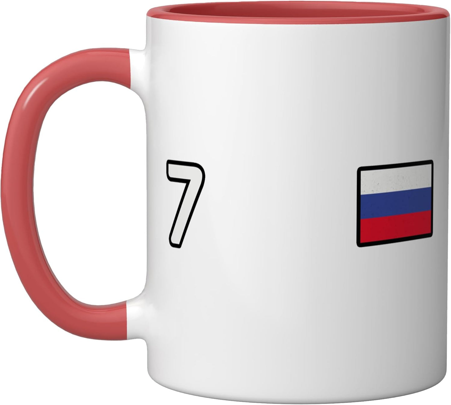 Taza Cerámica Bandera Rusia Roja y Blanca
