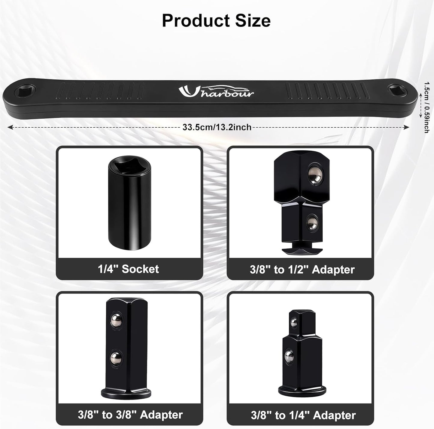 Llave extensión desplazada espacios reducidos con adaptadores