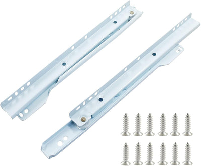 2 Pzas Correderas Cajones Revestimiento Blanco 10pulg