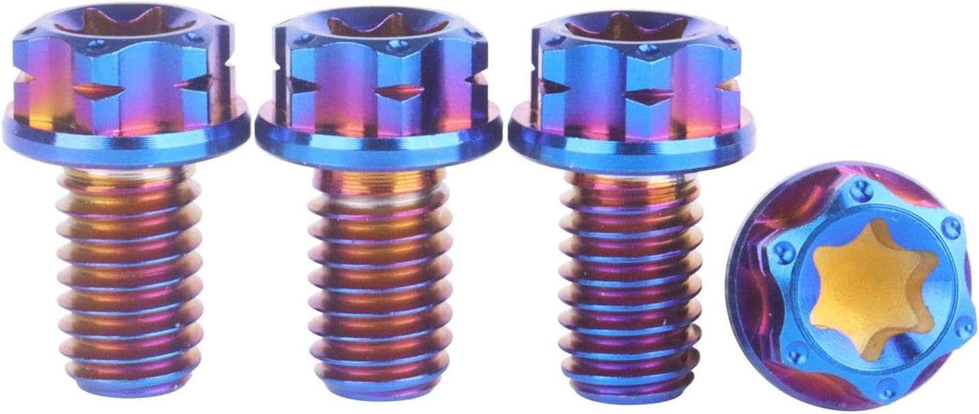 Tuerca de titanio M6x10mm con cabeza torx 4 pzas