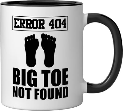 Taza Cerámica para Amputación Pie Negro/Blanco