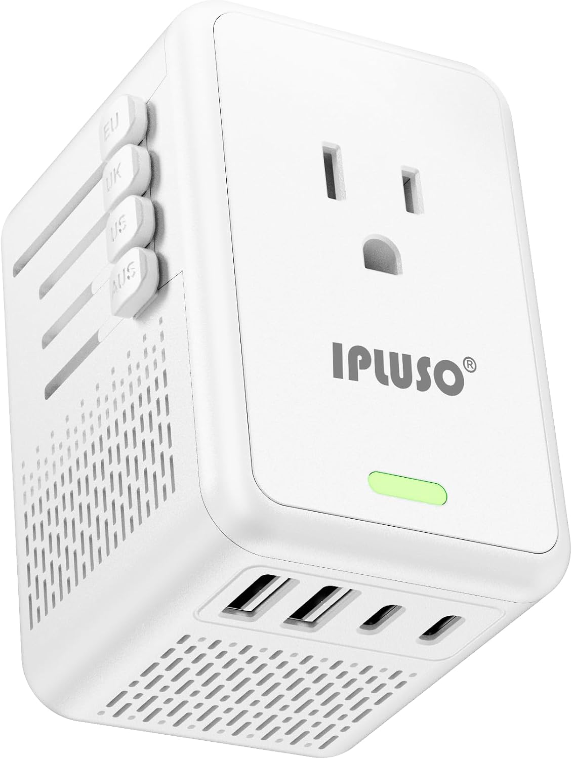 Convertidor 220V a 110V con USB C y A para secador pelo