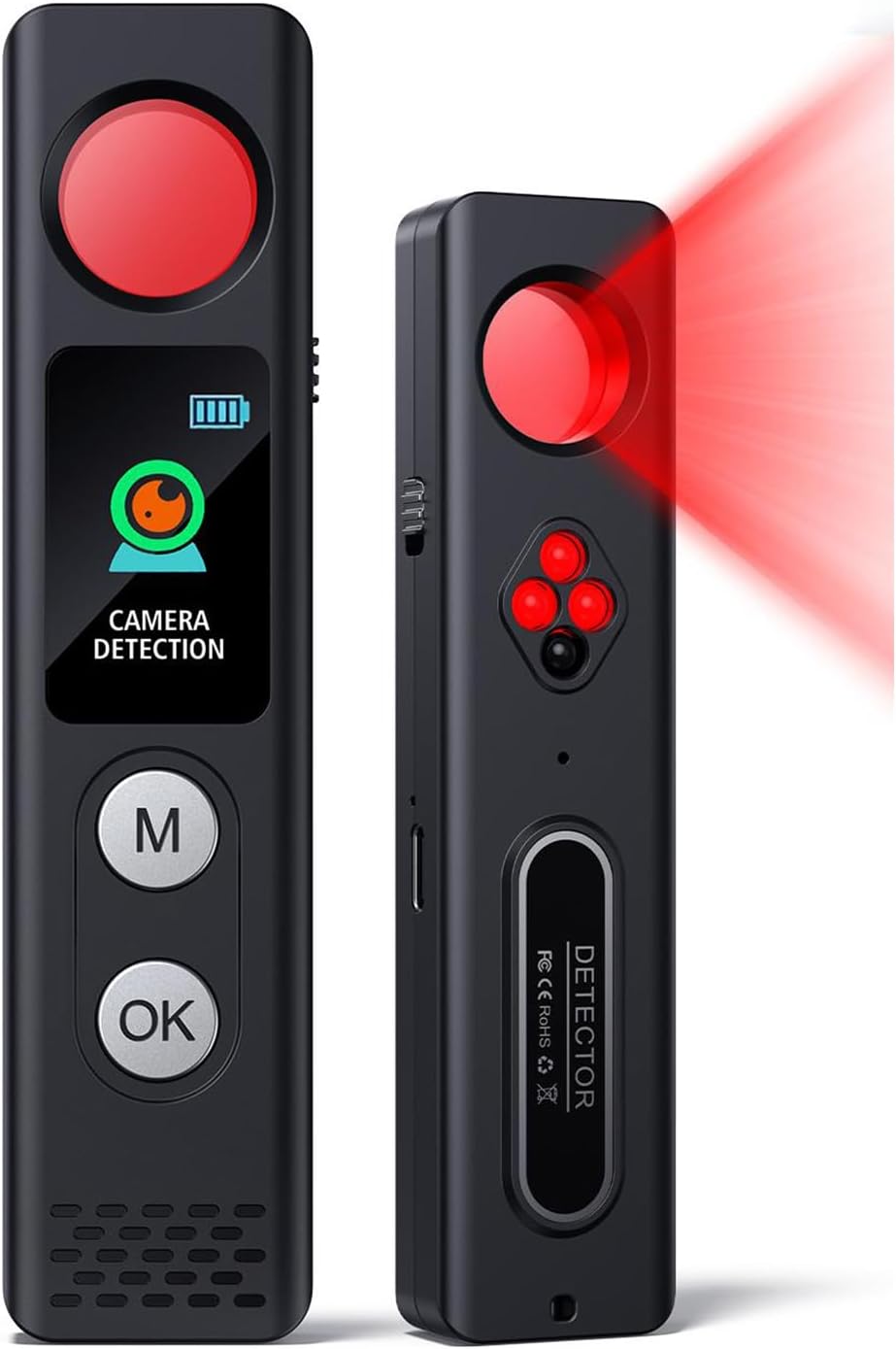 Detector cámara oculta con GPS recargable y alarma antirrobo