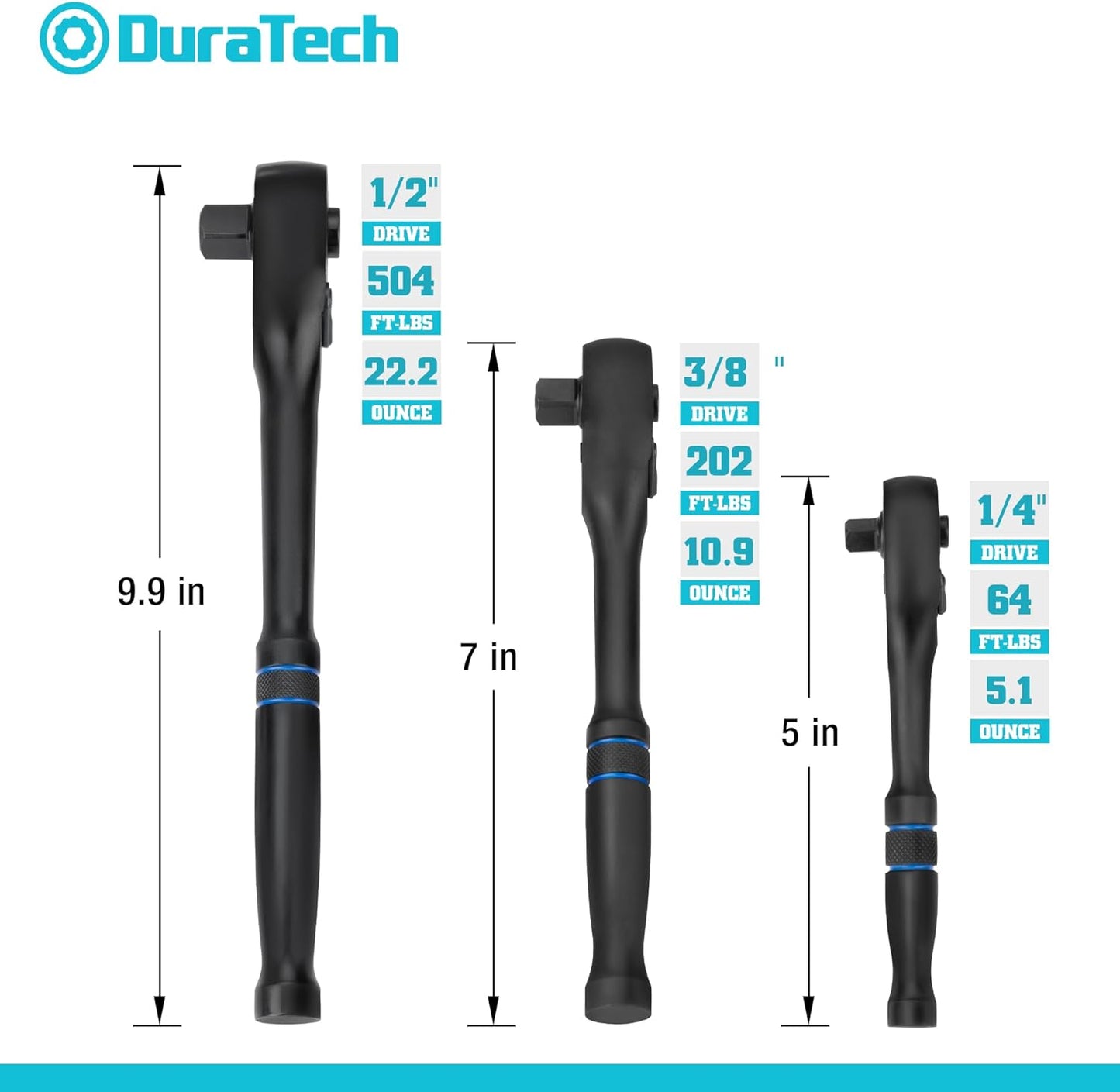 Trinquete 3 Pzas 1/4-1/2pulg 90 Dientes Negro Fosfato Regalo