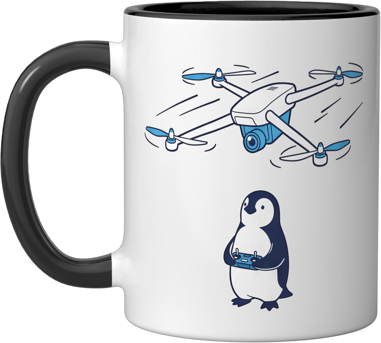 Taza Cerámica Cartoon Pingüino Negro/Blanco