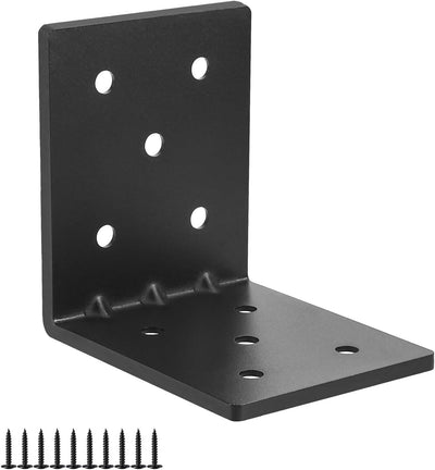 4 Pzas Soportes L de Acero 6x6x5 Resistentes para Estantes