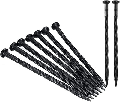 Púas anclaje plástico 25pzas 8pulg nailon espiral para jardín