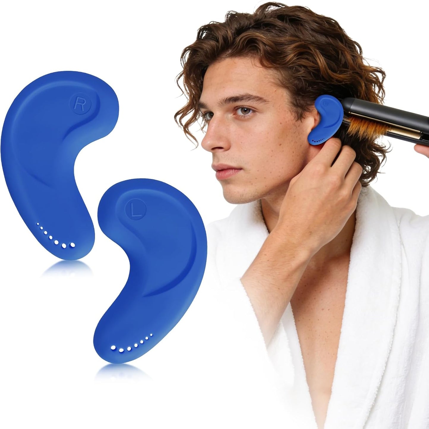 Protectores oídos silicona resistente calor peluquería