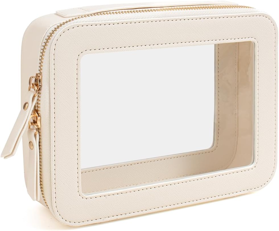 Bolsa maquillaje transparente organizadora con cremallera